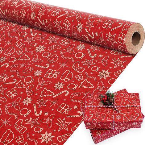 papier cadeau motifs Père Noël et sucette