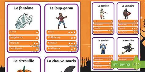 carte des lieux et personnages Halloween