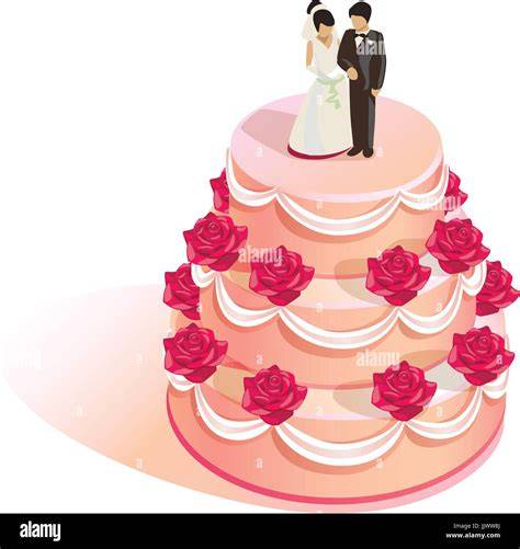 illustration figurines de gateau mariage