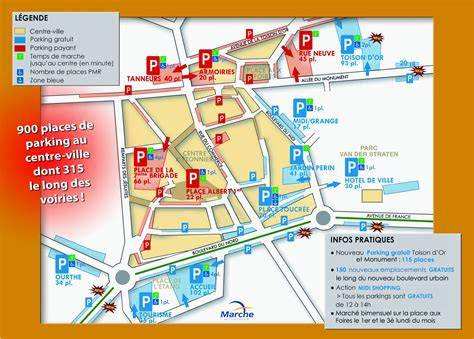 carte des accès et parking Saint-Pol-Ternois