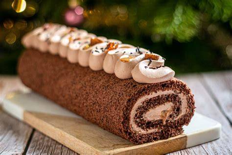 infographie etapes bûche chocolat noisette