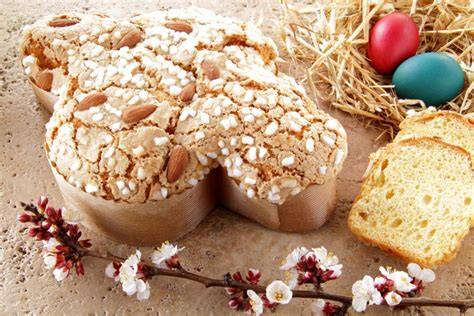 image Colombe de Pâques feuille d’oranger et amandes