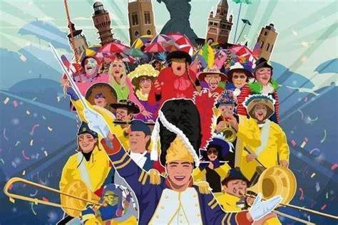 illustration du carnaval et des bandes