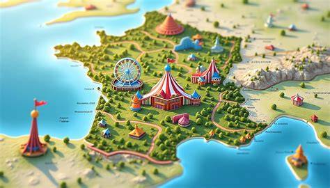 Carte des attractions et zones familiales