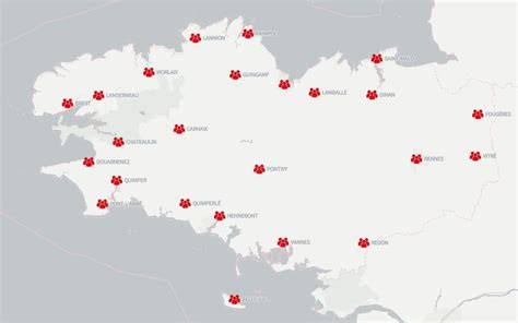 carte des cortèges et lieux de rassemblement 1er mai