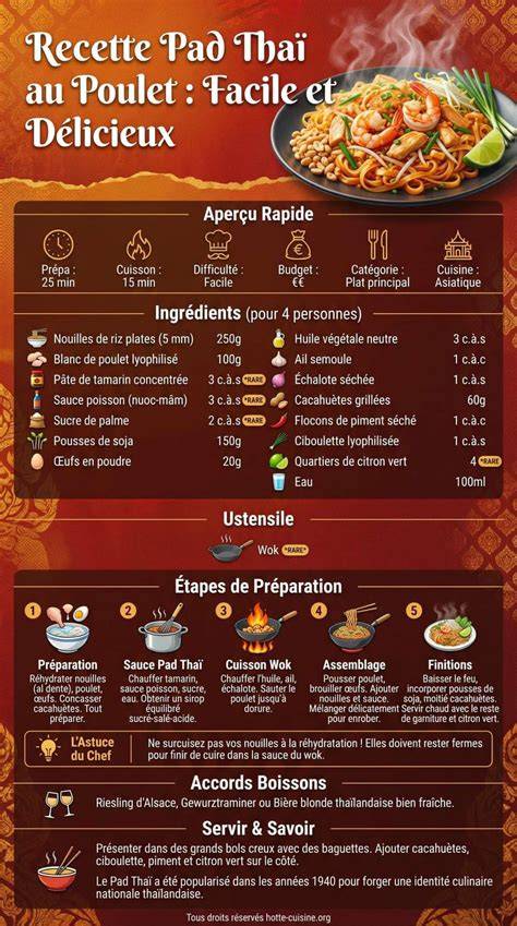 infographie gastronomie et drag thai
