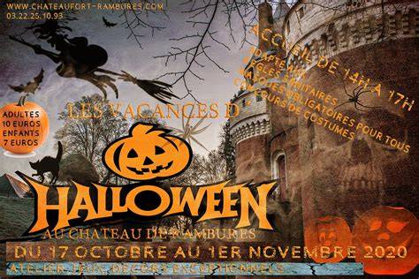Château de Rambures décoré pour Halloween