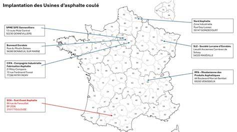 Carte des implantations Eric Duny