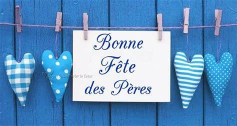 Image fête des pères avec cœurs bleus
