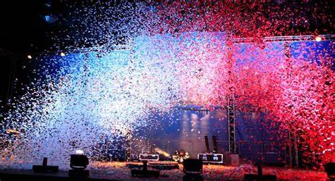 Canon professionnel projection confettis scène
