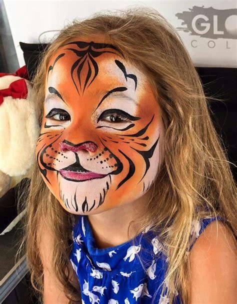 maquillage tiger visage enfant