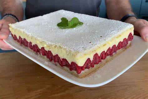 Gâteau framboisier décoré pour anniversaire