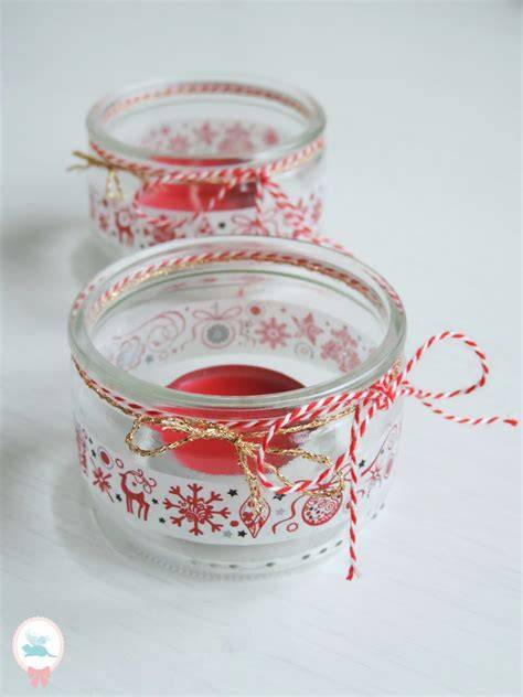Photophores de Noël décorés au washi tape