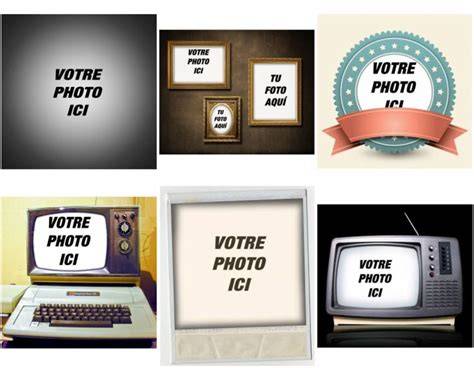 cadres et modèles photomontages illustrés
