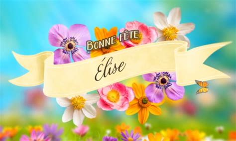 Carte bonne fête Élise