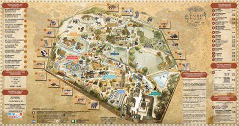 Plan et cartes des lieux Pairi Daiza