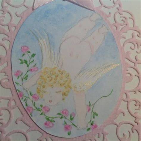 Carte baptême fille avec ange