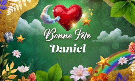 Carte fleurie bonne fête Daniel