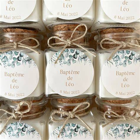 bougies personnalisées décoration baptême