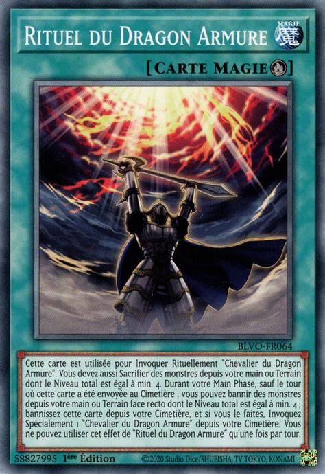 Carte Yu-Gi-Oh Rituel du Dragon Armure