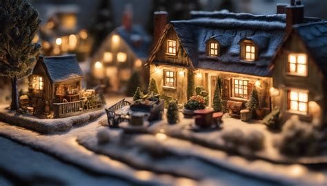 maquette miniature éclairée par guirlande LED