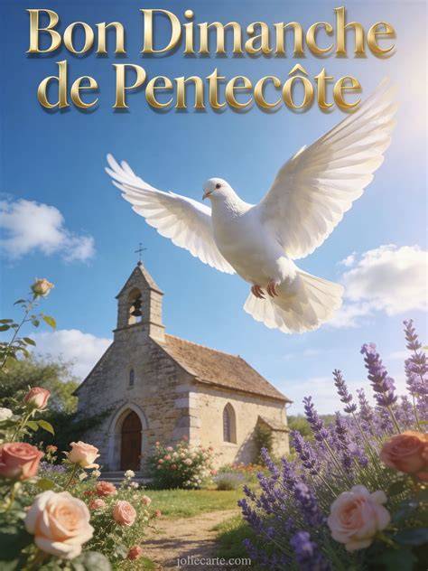 Carte minimaliste Bon dimanche Pentecôte