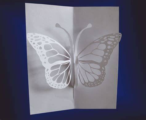 Patron découpe pliage carte kirigami