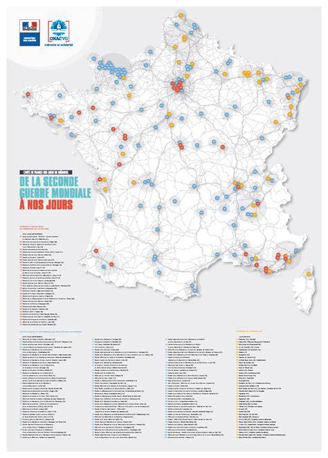 Carte des lieux de mémoire de l’Aisne
