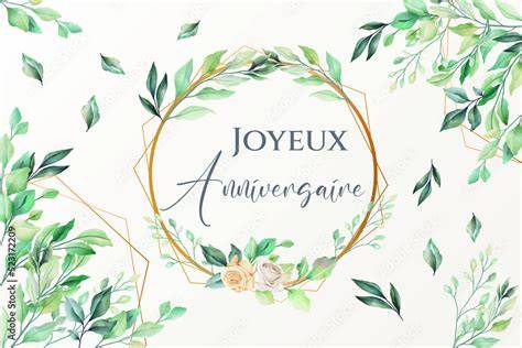 Carte anniversaire florale pour Mickaelle