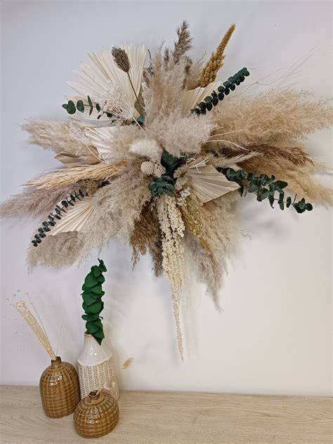 Palette naturelle eucalyptus kraft fleurs séchées