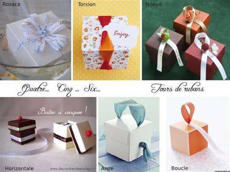 Techniques de décoration ruban boîte cube