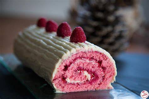 Buche framboise mascarpone tranche