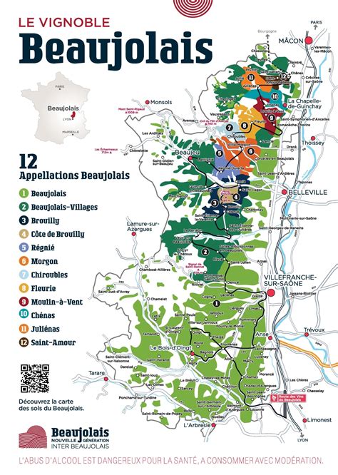 Carte des circuits VTT du Beaujolais Vert