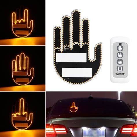 main LED décorative arrière voiture
