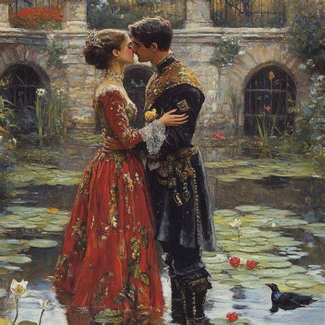 Couple romantique dans un manoir anglais
