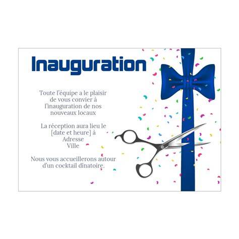 Éléments essentiels invitation inauguration