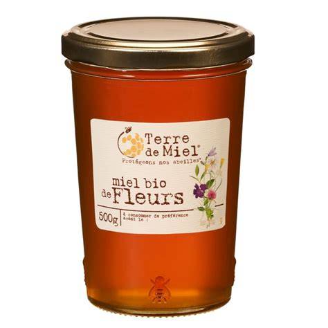 bouteille de miel de fleurs liquide