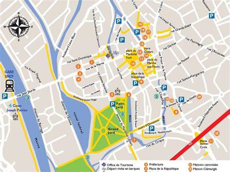 Plan du centre-ville de Châlons-en-Champagne
