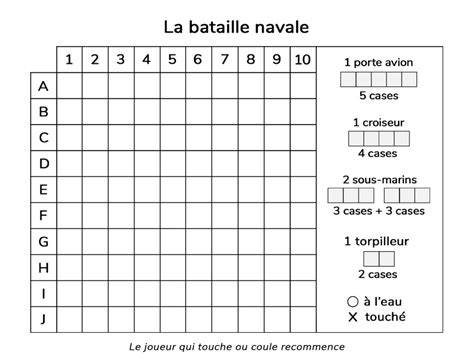 plan de table bataille navale grille coordonnées