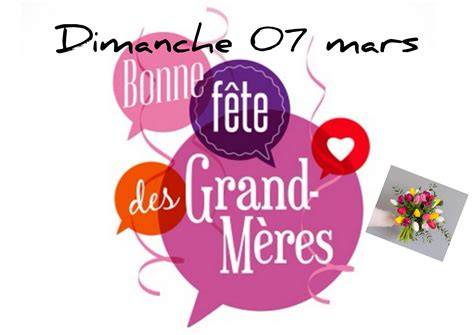 Calendrier fête des grands-mères Belgique mars