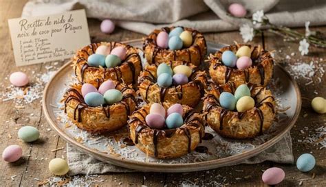 Nids de coco garnis pour Pâques