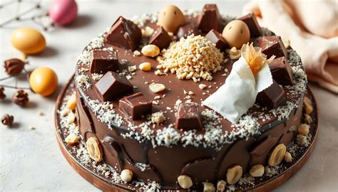 Gâteau panier chocolat coco œufs Pâques