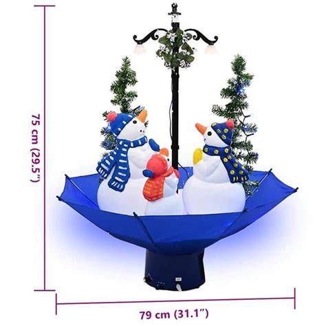 Sapin parapluie neige LED design festif