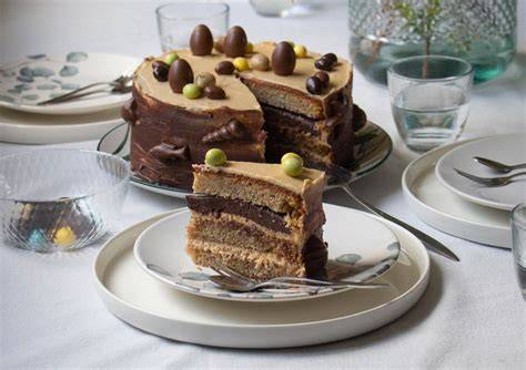Layer cake chocolat praliné Pâques