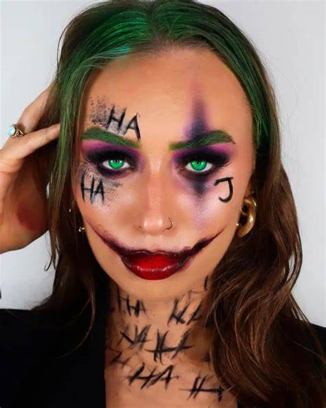 Maquillage sourire ange Joker Halloween