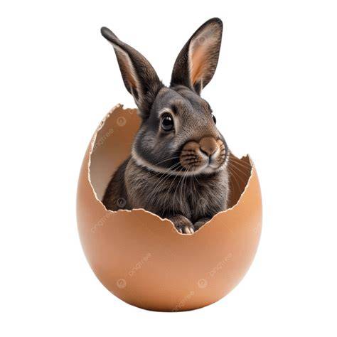 Lapin sortant œuf de Pâques