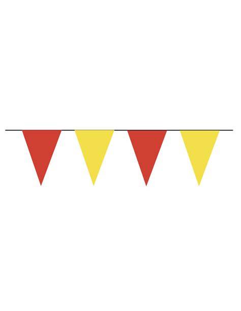 Guirlande fanions rouge jaune extérieur
