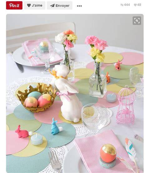 centre de table de Pâques pastel