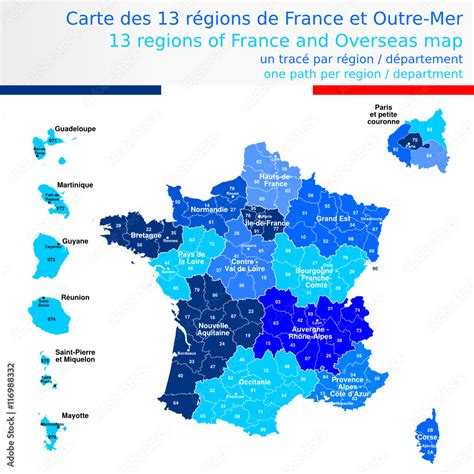 Carte des types de lieux par région et capacité