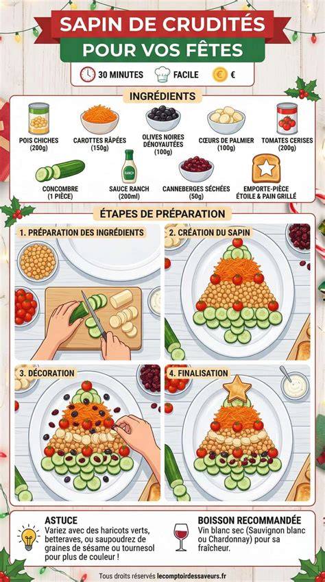 SAPIN DE MOZARELLA - infographie des étapes